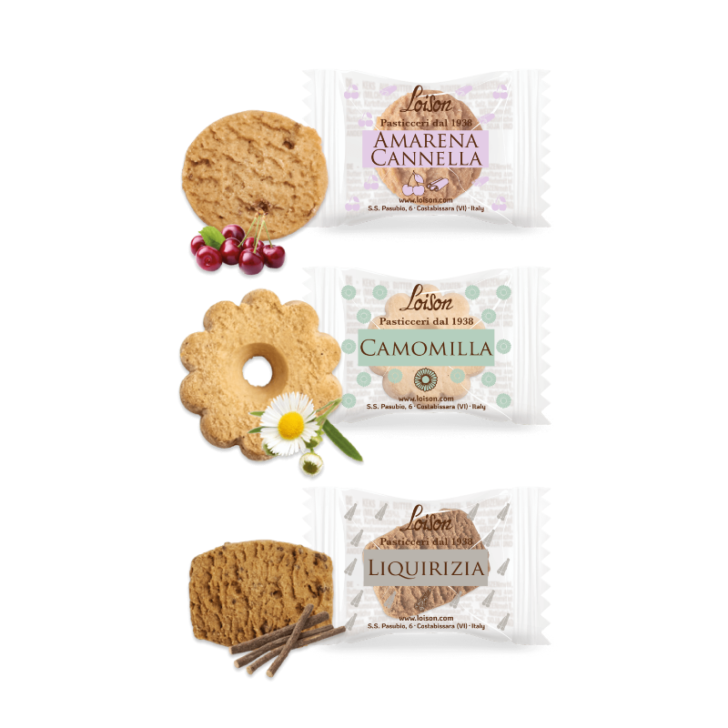 Piškoti Kamilica, Češnja in Cimet, Sladki Koren (v tekstilni darilni vrečki) 120 g