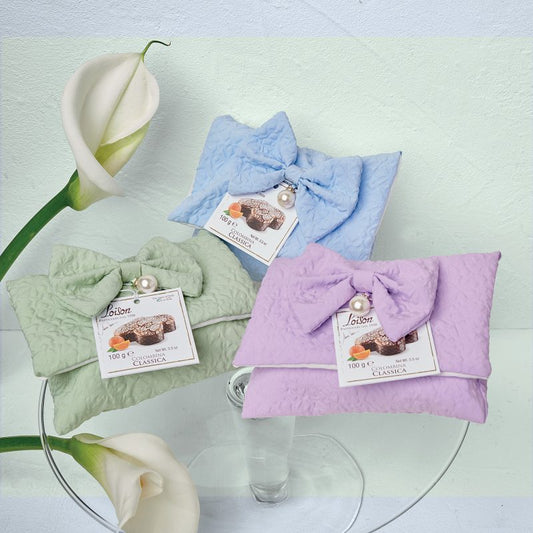 Mini Colomba klasik v romantični torbici iz blaga 100 g