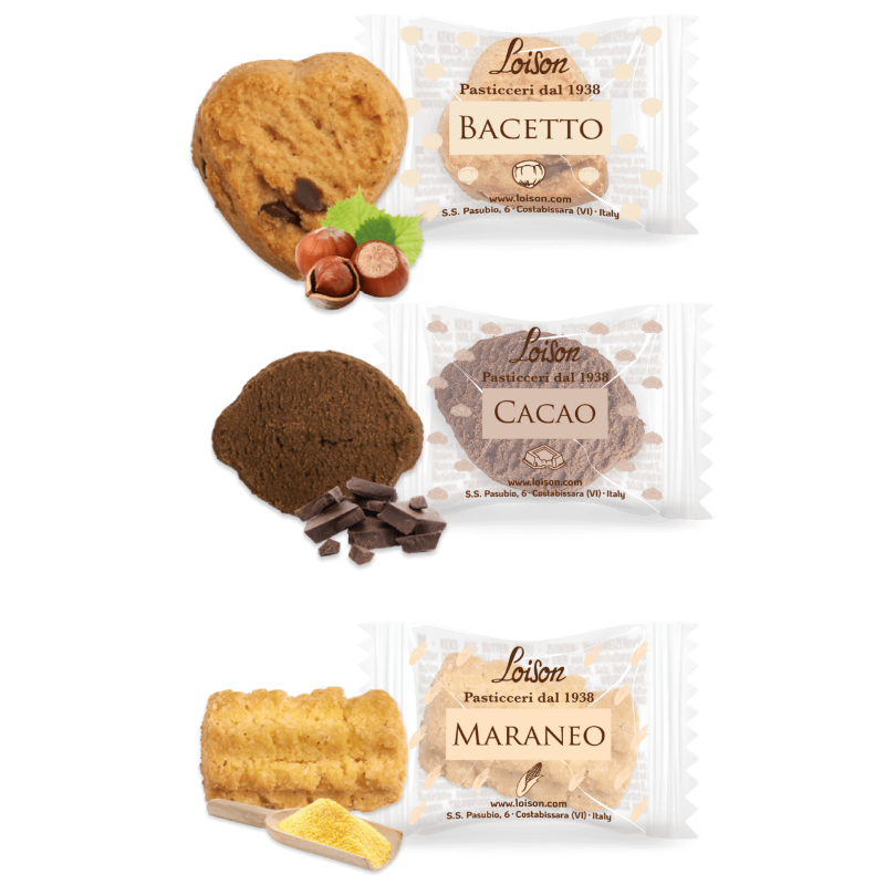 Piškoti Bacetto, Kakav, Maraneo (v papirni torbici) 120 g