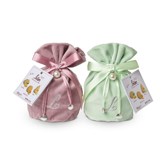 Piškoti Limona, Marelica, Hruška (v tekstilni darilni vrečki) 120 g