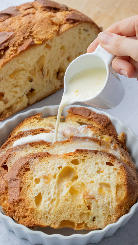 Narastek iz panetona z petimi agrumi, postopek priprave.